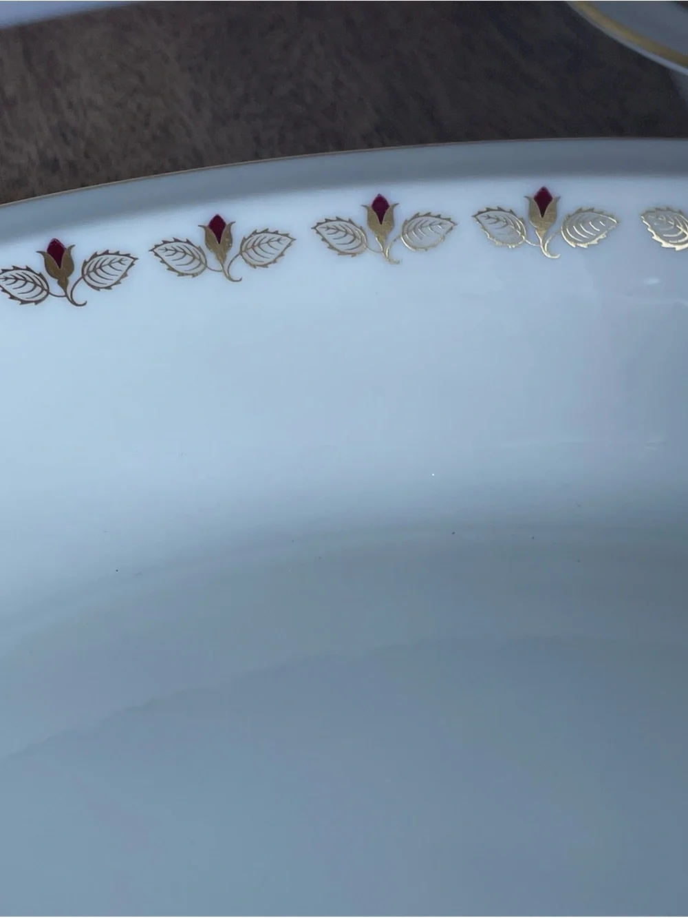 Vintage Lenox Romance Oval Serving Bowls Rosebud Gold Trim Set of 2